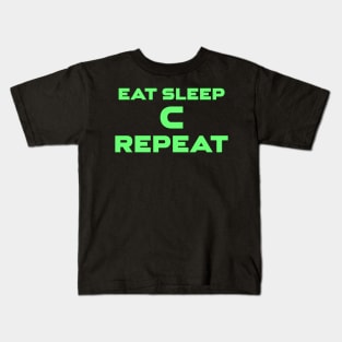 Eat Sleep C Repeat Programming Kids T-Shirt